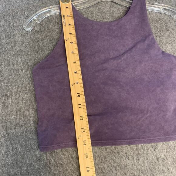 Athleta Shirt Small Conscious Garment Wash Crop Top Mythical Purple S - Picture 7 of 7